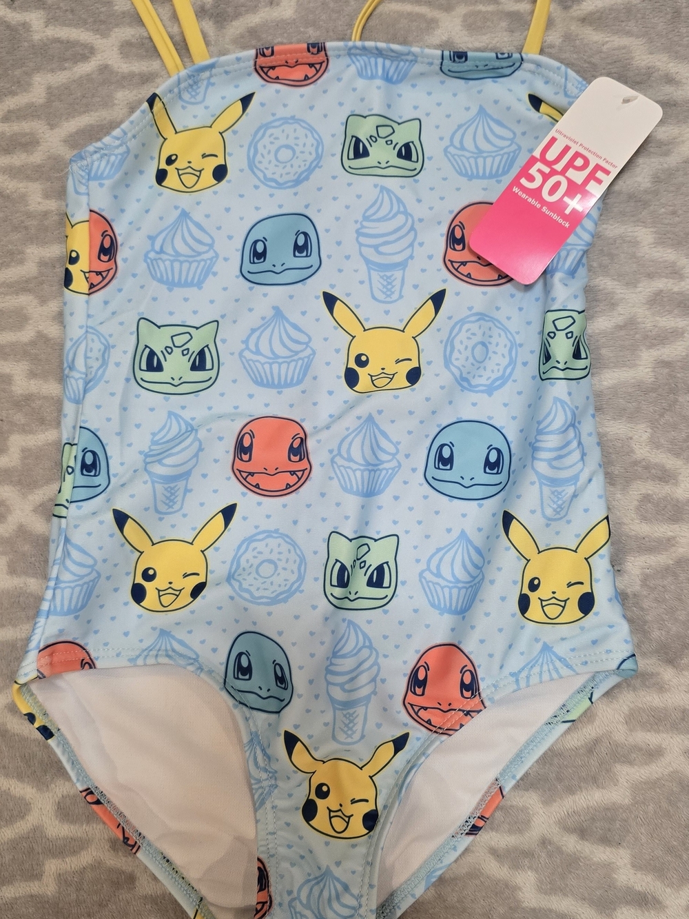 Girls' Light Blue Pokémon One-Piece Swimsuit
